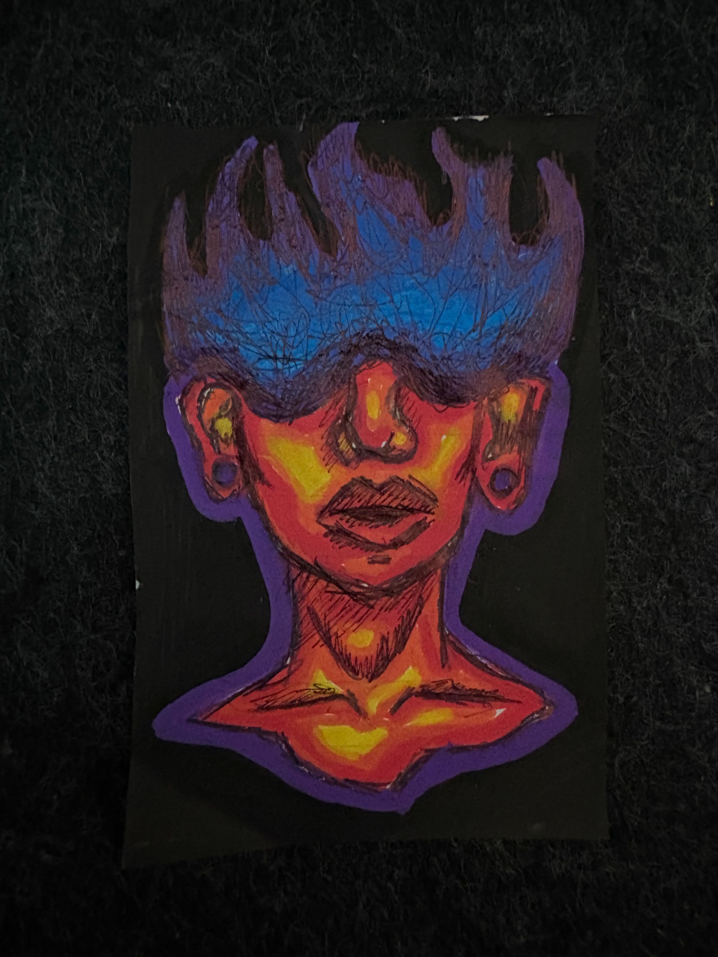 Desenho criativo surrealismo mão livre
